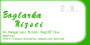 boglarka mizsei business card